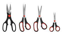 Load image into Gallery viewer, eZthings Scissors Set for Home Crafts and Arts or Office Cutting Projects (Multipurpose Scissors)

