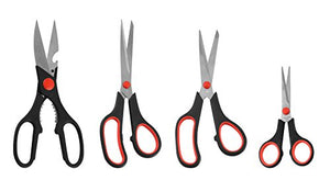 eZthings Scissors Set for Home Crafts and Arts or Office Cutting Projects (Multipurpose Scissors)
