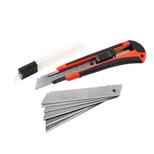 Load image into Gallery viewer, eZthings Heavy Duty 9mm Snap Off Blades Box Cutters Set for Cutting Materials: Wallpaper, Vinyl, Leather, Shrink-wrap
