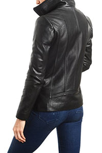 REED EST. 1950 Women's Jacket Genuine Lambskin Leather Stand UP Collar Winners Coat - Imported