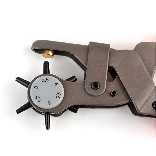 Eyelet Hole Puncher Leather Belt Hole Punch Plier Revolve Sewing Machine  Bag Setter Tool Watchband Strap Household leathercraft