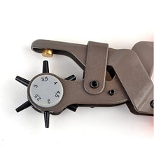 Load image into Gallery viewer, eZthings Professional Leather-Craft Punching Tool Revolving Punch Pliers Belt Leather Hole Puncher
