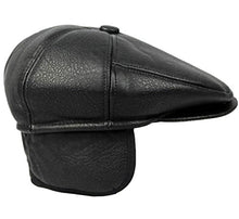 Load image into Gallery viewer, Flat Cabbie Men&#39;s Classic Newsboy Flat Cap Hat with Ear Flaps
