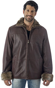 Men's Sheep Skin Coat -  Leather Shearling Style Coat | Reeds Sports Wear