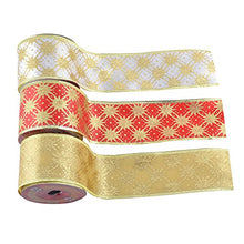 Cargar imagen en el visor de la galería, eZthings Classic Wired Sheer Glitter Ribbon for Christmas Gift Wrapping and Holiday Decor

