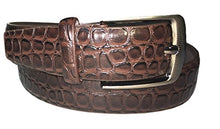 Load image into Gallery viewer, Crocodile Print Men&#39;s PU Leather Designer Dress Belt - Imported
