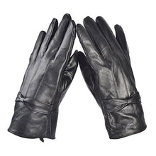 Load image into Gallery viewer, women leather gloves 2x black
