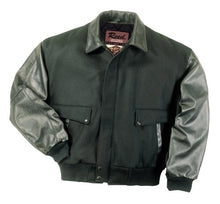 Load image into Gallery viewer, Men&#39;s Leather Varsity Bomber Jacket - Made in USA | Reed Sports Wear

