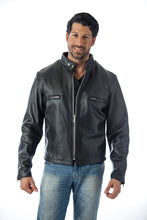 Cargar imagen en el visor de la galería, REED Men&#39;s Naked Cow Leather Motorcycle Jacket Made in USA
