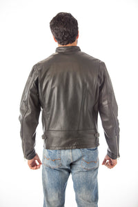 REED Men's Leather Motorcycle Coat Made in USA