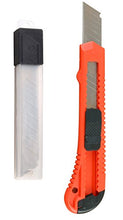 Cargar imagen en el visor de la galería, eZthings heavy duty 9mm snap off blades box cutter and blade case for cutting wallpaper, vinyl, and leather materials
