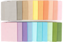 Cargar imagen en el visor de la galería, 20 Fat Quarter Bundle -100% Cotton | Pure Solids | Pastel Mix - 20 Colors | Quilting &amp; Crafting Soft Fabric | Gift Set
