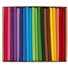 Cargar imagen en el visor de la galería, 20 Fat Quarter Bundle -100% Cotton | Pure Solids | Rainbow Mix - 20 Colors | Quilting &amp; Crafting Soft Fabric | Special Gift Bundle
