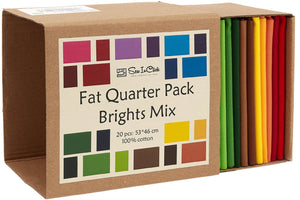 20 Fat Quarter Bundle -100% Cotton | Pure Solids | Rainbow Mix - 20 Colors | Quilting & Crafting Soft Fabric | Special Gift Bundle