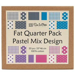 20 Fat Quarter Bundle -100% Cotton | Basic Mix Design - 20 pcs - baby's Colors - 5  Patterns | Quilting & Crafting Fabric | Special Gift Set