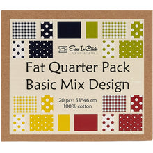 Load image into Gallery viewer, 20 Fat Quarter Bundle -100% Cotton | Basic Mix Design - 20 pcs - Polka-dot  5 Patterns | Quilting &amp; Crafting Fabric | Special Gift Set
