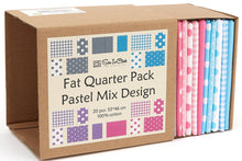 Cargar imagen en el visor de la galería, 20 Fat Quarter Bundle -100% Cotton | Basic Mix Design - 20 pcs - baby&#39;s Colors - 5  Patterns | Quilting &amp; Crafting Fabric | Special Gift Set
