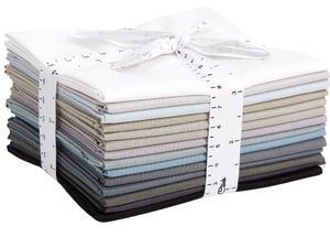 Fat Quarter Bundle -100% Cotton | Pure Solids | Monochrome l Mix - 14 Colors | Quilting & Crafting Soft Fabric | Special Gift Bundle