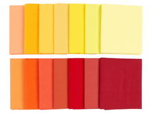 Cargar imagen en el visor de la galería, 14 Fat Quarter Bundle -100% Cotton | Sunrise and Sunset l Mix - 14 Colors | Quilting &amp; Crafting Fabric | Gift Set

