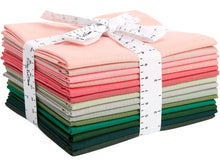 Load image into Gallery viewer, Fat Quarter Bundle -100% Cotton | Pure Solids | Pink &amp;  Emerald Greens l Mix Colors | Quilting Soft Fabric | Special Gift
