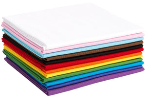 Fat Quarter Bundle -100% Coton | Solides purs | Nouvelles couleurs du drapeau de la fierté l 12 couleurs mélangées | Tissu de courtepointe et d’artisanat | Coffret cadeau spécial