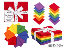 Load image into Gallery viewer, Fat Quarter Bundle -100% Cotton | Pure Solids | Pride Flag Classic Colors | Quilting &amp; Crafting Soft Fabric | Special Gift Bundle
