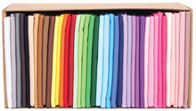Cargar imagen en el visor de la galería, 40 Fat Quarter Bundle -100% Cotton | Pure Solids | Colorful Mix - 40 Colors | Quilting &amp; Crafting Soft Fabric | Special Jumbo Gift Bundle
