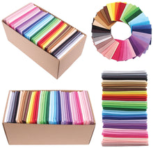 Cargar imagen en el visor de la galería, 40 Fat Quarter Bundle -100% Cotton | Pure Solids | Colorful Mix - 40 Colors | Quilting &amp; Crafting Soft Fabric | Special Jumbo Gift Bundle
