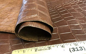 REED Leather HIDES - Soft Durable Sheepskin with Antique Finish, 7 to 10 SF, Perfect for Unique Art and Crafts Projects, Various Colors